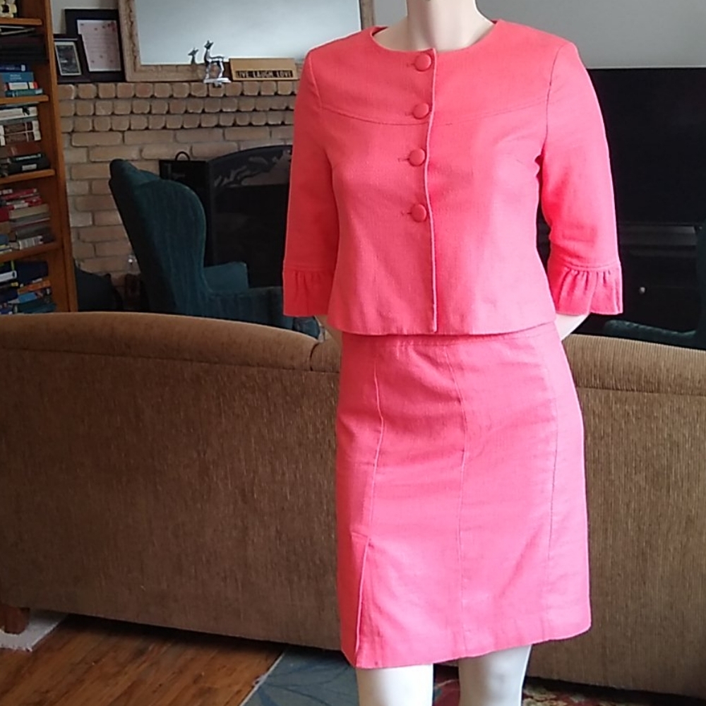 Chadwick's Collection Pumpkin Skirt Suit SZ 8P